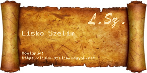 Lisko Szelim névjegykártya